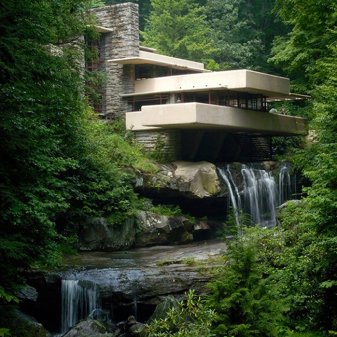  Công trình Falling Water do KTS huyền thoại Frank Lloyd Wright thiết kế 