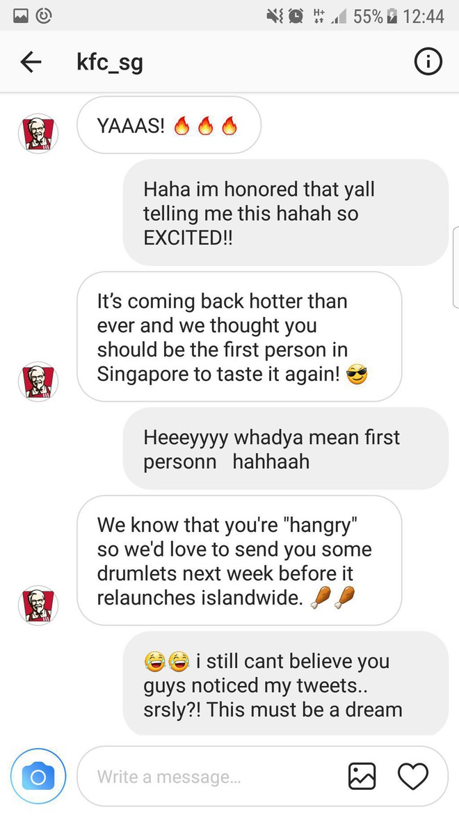  KFC Singapore xác nhận món ăn mà Farhan yêu thích sắp quay trở lại. Đặc biệt hơn, Farhan sẽ được tặng miễn phí một hộp tỏi gà siêu cay trước khi nó lại được bán rộng rãi. Anh chàng may mắn vẫn chưa thể tin đó là sự thật 