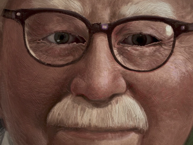  Đôi mắt của Colonel Sanders dõi theo từng hành động của người chơi... 