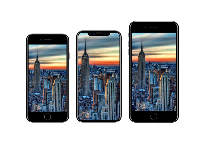  Concept iPhone 8 đặt giữa 2 người anh em, iPhone 7 và 7 Plus 