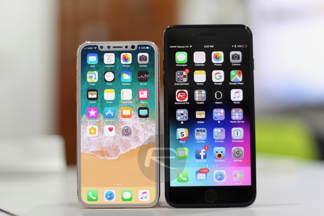  iPhone X Blush Gold với iPhone 6/6s/7 Plus 