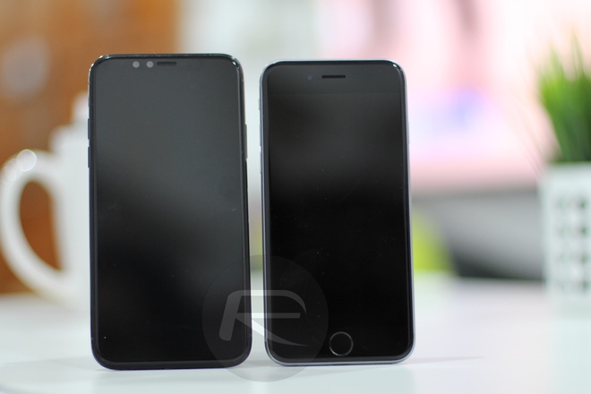  iPhone X Black với iPhone 6/6s/7 