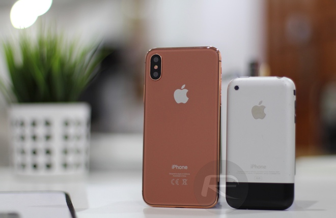  iPhone X Blush Gold với iPhone 2G 