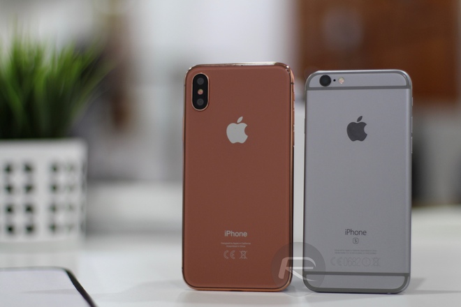  iPhone X Blush Gold với iPhone 6/6s/7 