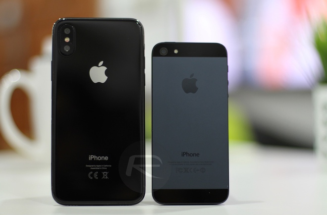  iPhone X Black với iPhone 5/5s/SE 