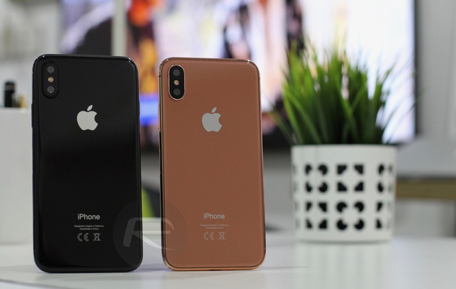  iPhone X Black với iPhone X Blush Gold 