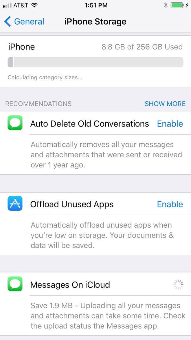 11. You can clear your storage quickly with a new storage-optimization feature. Its in Settings ></div><div></div></div><p> </p> General > iPhone Storage.