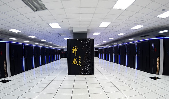  Hệ thống siêu máy tính mạnh nhất hành tinh của Trung Quốc Sunway TaihuLight. Nguồn: Baidu 
