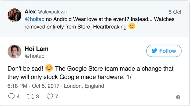  Đại diện của Google lên tiếng xác nhận lại thông tin thiết bị Android Wear bất ngờ biết mất khỏi Google Store 