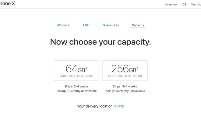  Thời gian giao hàng iPhone X rút ngắn xuống còn 3 - 4 tuần. 