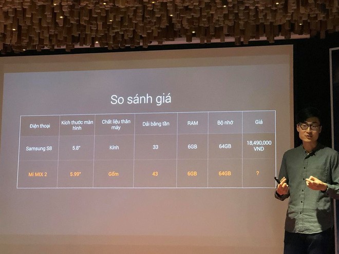  Xiaomi không ngần ngại đem Galaxy S8 ra so sánh với siêu phẩm Mi Mix 2 của mình 