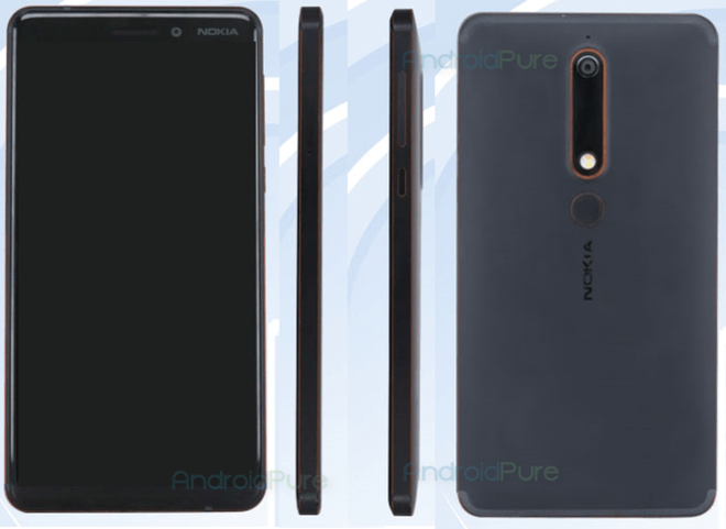  Thiết bị được cho là Nokia 6 (2018) bởi TENAA 