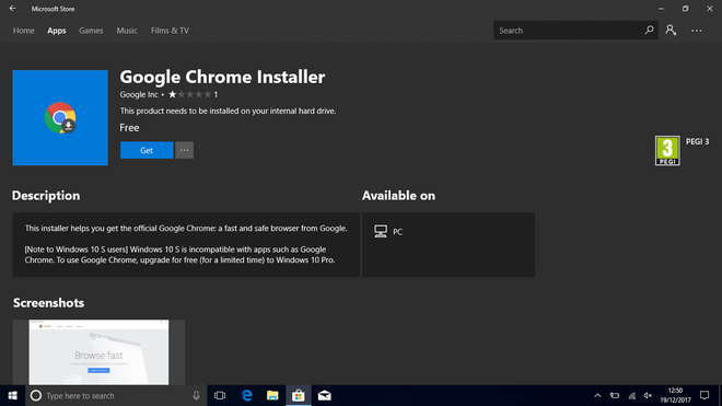Google đưa Chrome lên kho ứng dụng Windows Store, Microsoft ngay lập tức xóa bỏ - Ảnh 1.