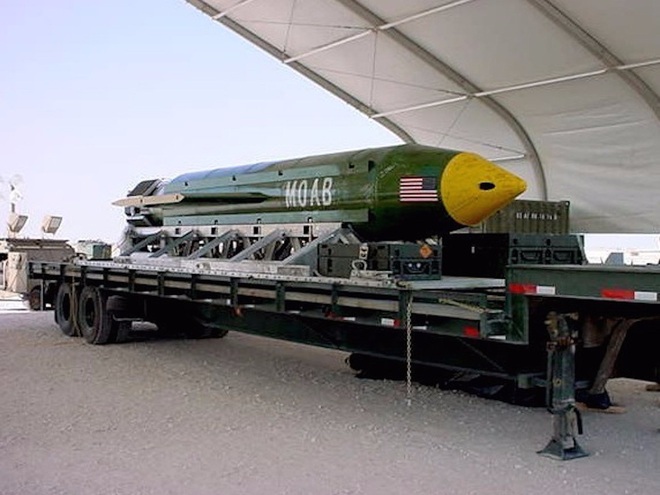 
Loại bom MOAB đang được sử dụng phổ biến.
