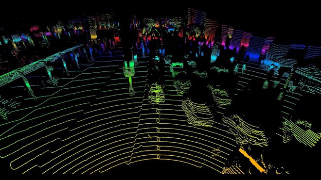  Ảnh San Francisco chụp từ cảm biến sử dụng lidar trong khi lái của công ty Luminar. 