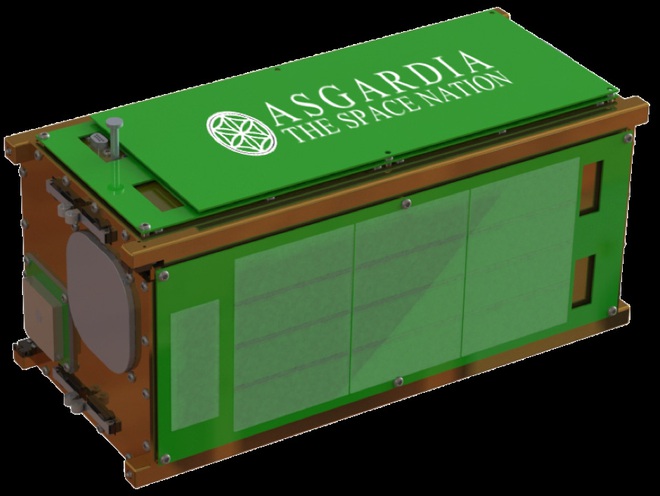  Một ảnh minh họa của vệ tinh Asgardia-1 xây dựng bởi NanoRacks. 