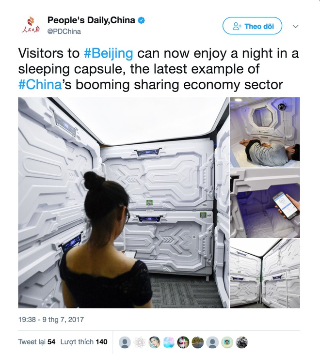  Một mô hình “kén ngủ chia sẻ” tại Trung Quốc 