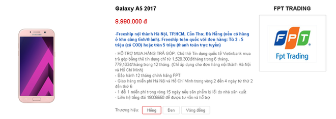  FPT Trading cũng mở một gian hàng trên sàn TMĐT, bán tới người dùng cuối 