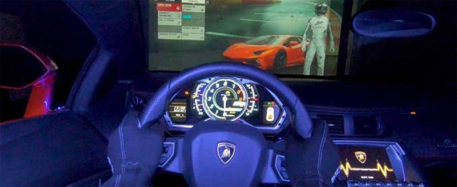 Anh chàng chịu chơi, chế siêu xe Lamborghini Aventador thành bộ điều khiển Xbox để chơi game đua xe - Ảnh 1.