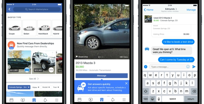 Facebook chuẩn bị đưa quảng cáo ô tô đã qua sử dụng lên Marketplace - Ảnh 1.