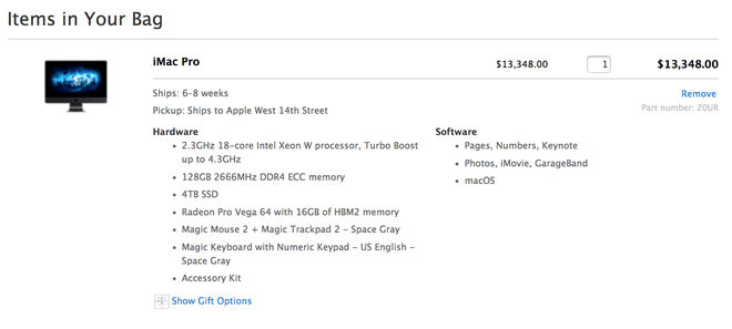 Phiên bản cao cấp nhất của iMac Pro có giá tới 13.348 USD - Ảnh 1.