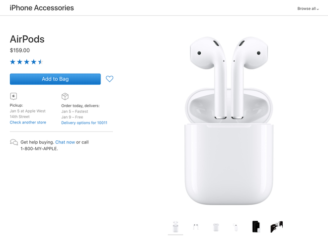 Tai nghe không dây AirPods của Apple cháy hàng trong dịp lễ Giáng sinh - Ảnh 1.