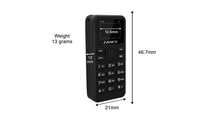 Zanco Tiny T1: Điện thoại nhỏ nhất thế giới, trang bị màn hình OLED, nặng chỉ 13g, giá bán dự kiến 1,2 triệu đồng - Ảnh 3.