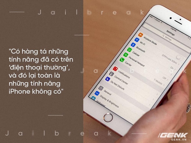  Trước đây,iPhone chưa jailbreak có sẵn rất ít tính năng cơ bản như đổi giao diện, ghi âm cuộc gọi 