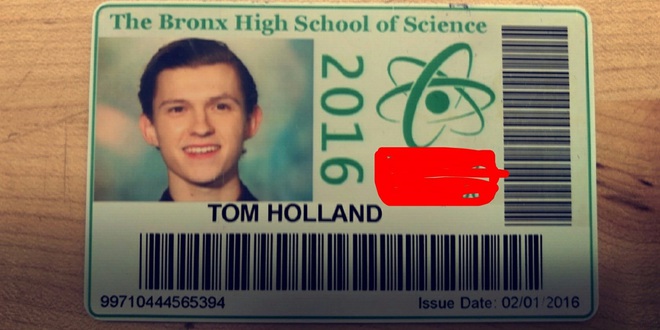  Thẻ học sinh của Tom Holland tại trường THPT Khoa học Bronx. 