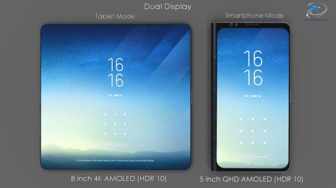 Ngắm ý tưởng Galaxy X với thiết kế màn hình uốn cong, nhỏ gọn như một cuốn sổ ghi chú - Ảnh 1.