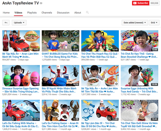  AnAn ToysReview TV - kênh chuyên review đồ chơi​ 