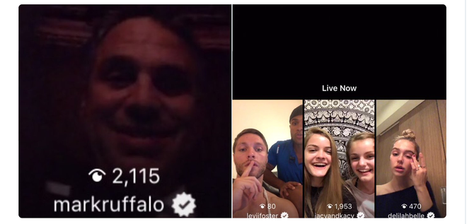  Mark Ruffalo mỉm cười và tắt Live trong khi đang có hơn 2000 người xem 