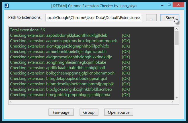  Công cụ kiểm tra extension trình duyệt do J2TEAM phát triển 