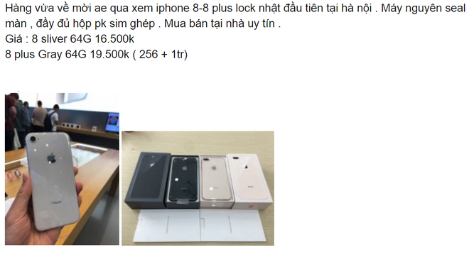  iPhone 8 và 8 Plus Lock được rao bán 
