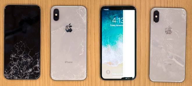  Các bài kiểm tra của SquareTrade cho thấy iPhone X là chiếc điện thoại mỏng manh nhất từ trước đến nay của Apple. 