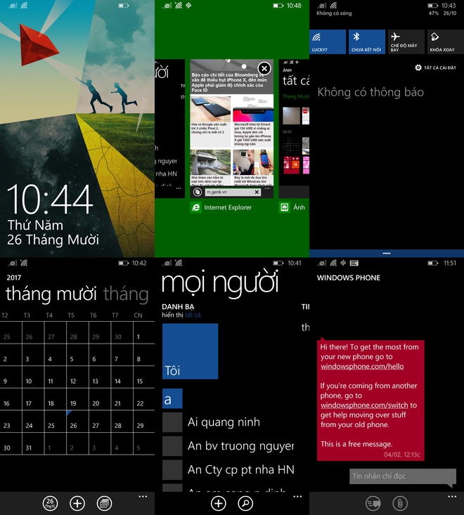  Windows Phone 8 có một giao diện phẳng, hiện đại và khá đồng nhất 