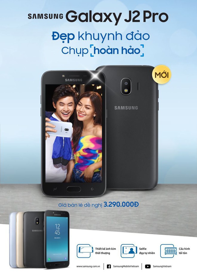 Samsung chính thức mở bán Galaxy J2 Pro tại Việt Nam, camera selfie chuyên nghiệp, giá 3.290.000 đồng - Ảnh 1.