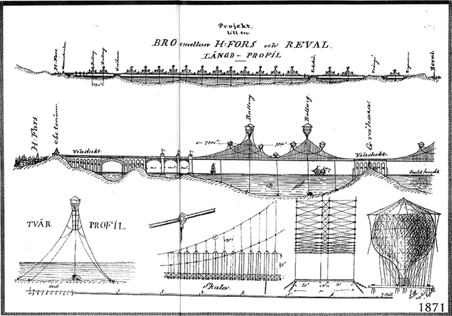  Dự án cầu được đề xuất năm 1871 bởi chính phủ Estonia. 