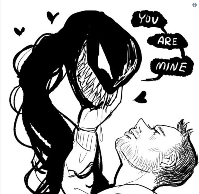 Ngắm những bức tranh siêu dễ thương được thổi hồn bởi tình yêu giữa Eddie và Venom - Ảnh 6.