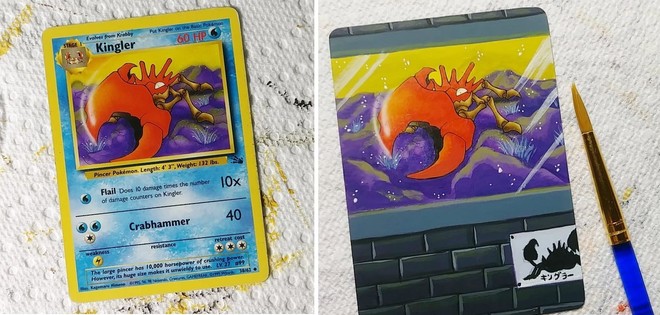 Biến thẻ bài Pokémon cũ kỹ thành tranh hoạt hình đầy màu sắc, người nghệ sĩ tài ba này đang khiến internet phải mê mẩn - Ảnh 8.
