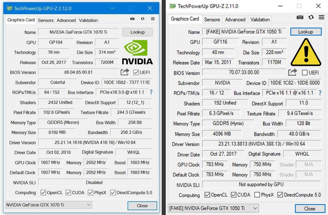 GPU-Z vừa được cập nhật tính năng phát hiện card màn hình NVIDIA giả - Ảnh 1.