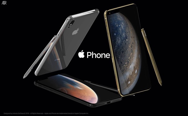 Concept iPhone 2019 với bút cảm ứng, tai thỏ lệch về bên trái và 5 camera - Ảnh 2.
