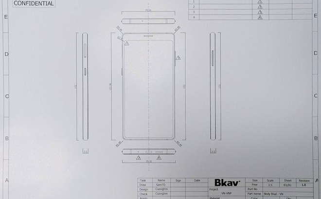 Đây là Bphone 3 với màn hình tràn đáy: Chiếc smartphone không cằm nhưng có trán thật là cao - Ảnh 1.