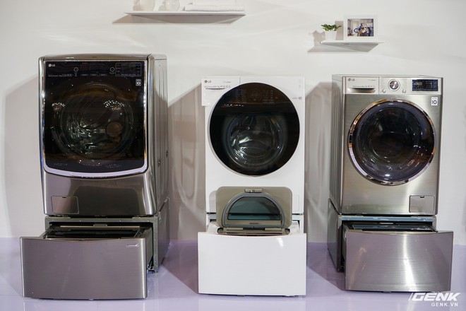 Cận cảnh máy giặt lồng đôi LG TWINWash: tích hợp công nghệ giặt hơi nước TrueSteam, hỗ trợ kết nối với smartphone - Ảnh 1.