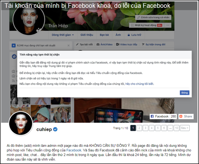 Facebook cá nhân của Sơn Tùng M-TP và một số người nổi tiếng bỗng dưng biến mất hoặc bị khóa - Ảnh 2.