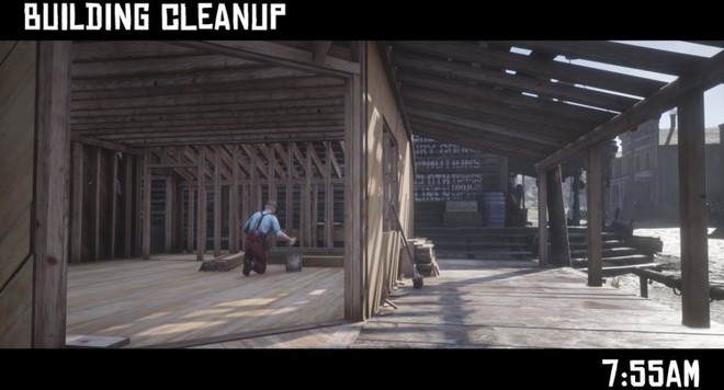 Youtuber theo chân NPC của Red Dead Redemption 2 trong 1 ngày và phát hiện ra game này chi tiết quá - Ảnh 10.