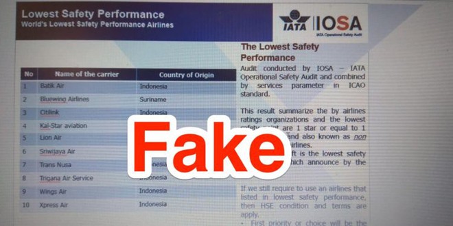 Sau vụ tai nạn máy bay kinh hoàng của Lion Air, xuất hiện thông tin xếp hạng hãng hàng không này có độ an toàn thấp nhất - Ảnh 1.