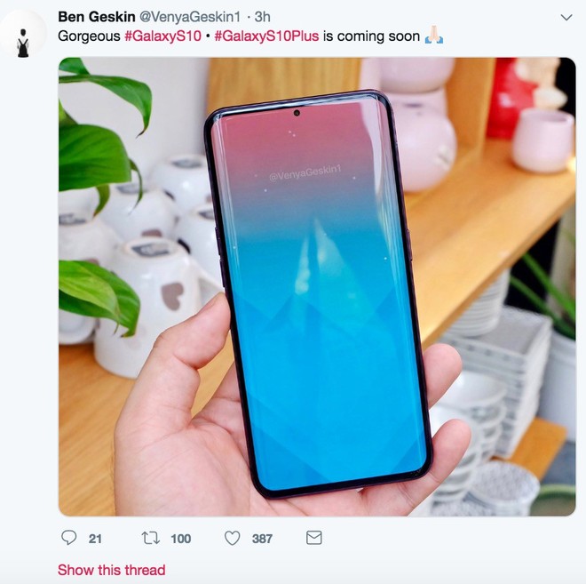 [Cập nhật] Samsung Galaxy S10 lộ ảnh: Màn hình tràn viền, không tai thỏ, lỗ camera, không nút Bixby - Ảnh 1.