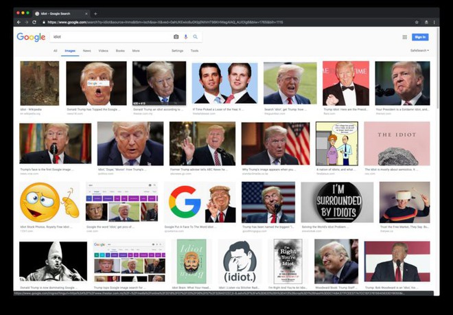 CEO Google phải giải thích vì sao hình ảnh của Tổng thống Donald Trump lại xuất hiện khi tìm kiếm từ khóa “idiot” - Ảnh 2.