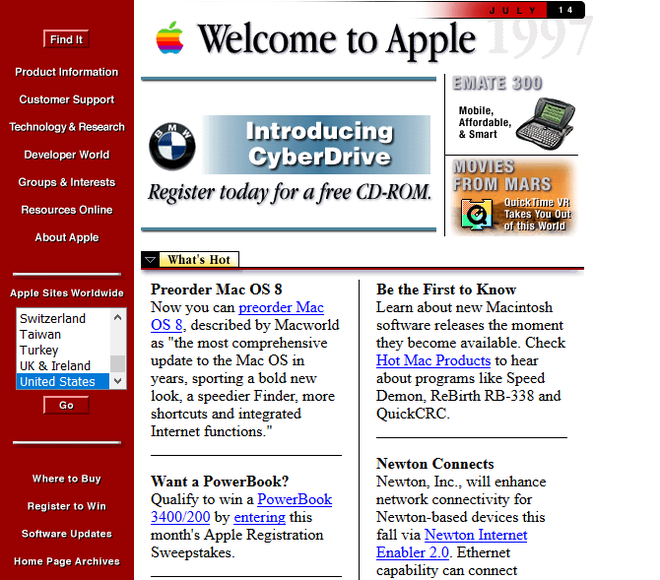 Quay ngược thời gian, xem 12 website nổi tiếng ngày xưa trông ra sao - Ảnh 3.